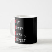 Mug Manger Sleep Anime Répéter Japonais Ga Anime Otaku (Devant gauche)