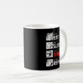 Mug Manger Sleep Anime Répéter Manga Japon Kanji Weeb  (Devant droit)