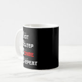 Mug Manger Sleep Anime Répéter Manga Japon Kanji Weeb  (Devant gauche)