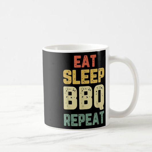 Mug Manger Sleep Bbq Répéter Barbecue Barbecue Vintage (Droite)