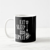 Mug Manger Sleep Bbq Répéter Funny Rbecue Grilling Fem (Gauche)