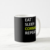 Mug Manger Sleep Cornhole Répéter Funny Cornhole Playe (Devant droit)