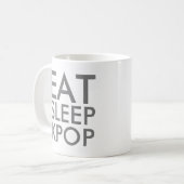 Mug Manger Sleep Kpop | Music Fan Cadeau gris (Devant gauche)