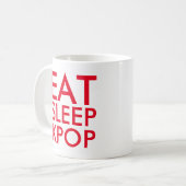 Mug Manger Sleep Kpop | Music Fan Cadeau rouge (Devant gauche)