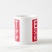 Mug Manger Sleep Kpop | Music Fan Cadeau rouge blanc (Centre)