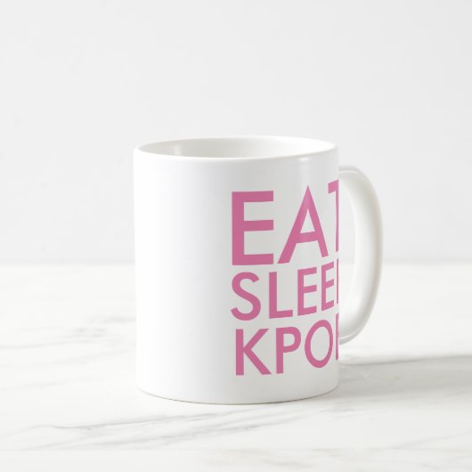 Mug Manger Sleep Kpop | Music Fan Cadeau violet (Devant droit)