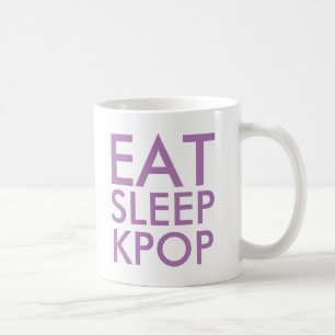 Mug Manger Sleep Kpop Music Fan Cadeau violet
