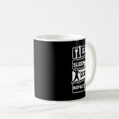 Mug Manger Sleep Répéter conception Dodgeball (Devant droit)