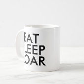 Mug Manger Sleep Roar Dinosaur mule | Mignonne dire go (Devant gauche)