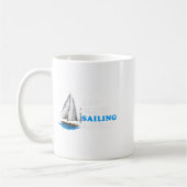 Mug Manger Sleep Sailing Répéter Nautical Boating Humo (Gauche)