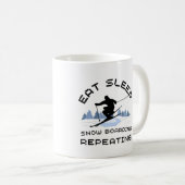 Mug Manger Sleep Snowboard Répéter (Devant droit)