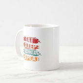 Mug Manger, Sommeil, Comptable, Répéter (Devant gauche)