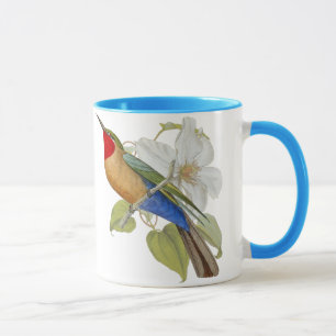 Mug Mangeur d'abeille et impératrice gonflés par bleu