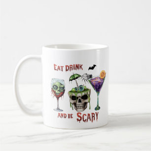 Mug Mangez Boire et être effrayant Halloween Fun Café