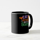 Mug Mangez Boire Et Soyez Effrayant Halloween Classiqu (Devant droit)