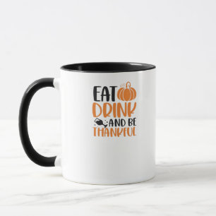 Mug Mangez Boire Et Soyez Effrayant Minimal Nettoyer