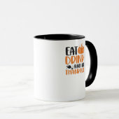 Mug Mangez Boire Et Soyez Effrayant Minimal Nettoyer (Devant droit)