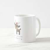 Mug Mangez Boire Soyez Joyeux Cerf De Noël En Chapeau  (Devant droit)