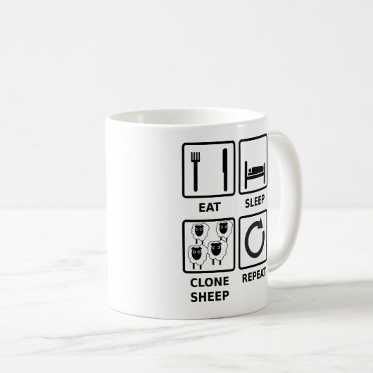 Mug mangez clone de sommeil mouton répéter muette (Devant droit)