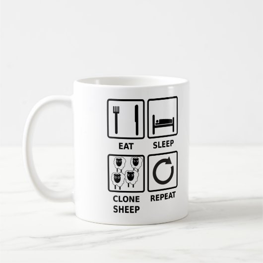 Mug mangez clone de sommeil mouton répéter muette (Gauche)