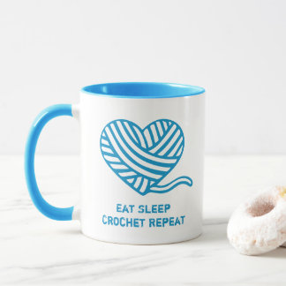 Mug Mangez Crochet de sommeil Répétez la balle de fil