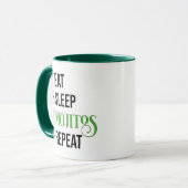 Mug Mangez des mojitos du sommeil Répéter (Devant gauche)