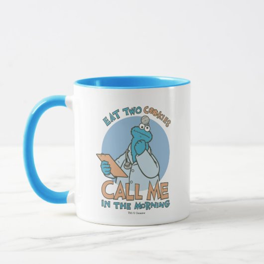Mug Mangez deux cookies, appelez-moi le matin (Gauche)