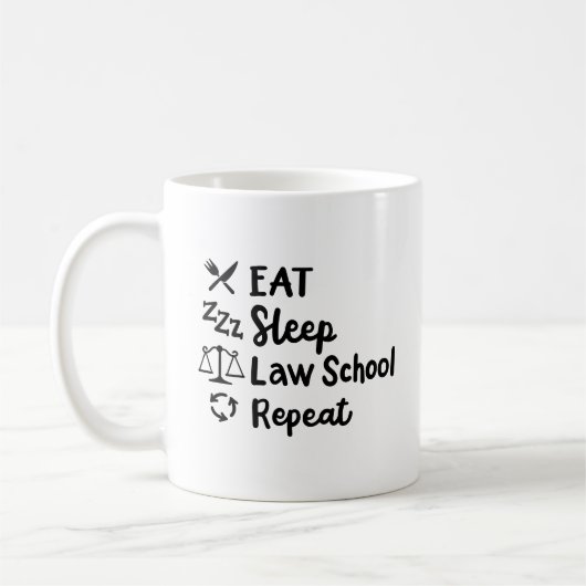 Mug Mangez, dormez, école de droit, répéter (Gauche)