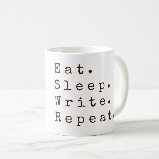 Mug Mangez, dormez, écrivez, répétez (Devant droit)