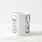 Mug Mangez, dormez, imprimez, répétez la muqueuse (Centre)