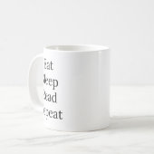 Mug Mangez, dormez, lisez, répétez (Devant gauche)