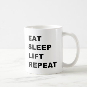 Mug Mangez, dormez, soulevez, répétez