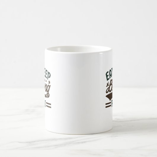 Mug Mangez Dormir Oiseaux Répéter Drôle Oiseau Observa (Centre)
