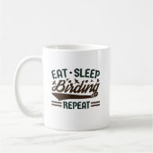 Mug Mangez Dormir Oiseaux Répéter Drôle Oiseau Observa (Gauche)
