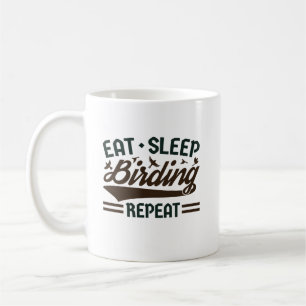 Mug Mangez Dormir Oiseaux Répéter Drôle Oiseau Observa