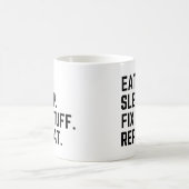 Mug Mangez dormir réparer les choses répéter (Centre)