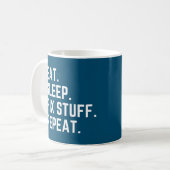 Mug Mangez dormir réparer les choses répéter (Devant gauche)