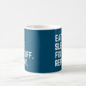 Mug Mangez dormir réparer les choses répéter (Centre)