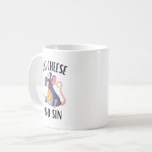 Mug Mangez du fromage et du péché (Devant gauche)