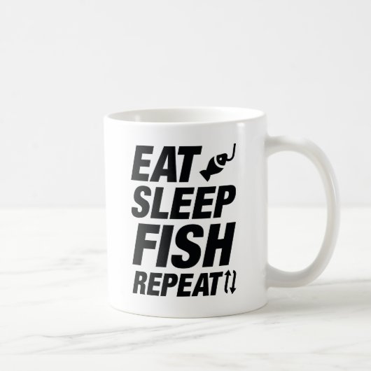 Mug Mangez du poisson endormi Répéter (Droite)
