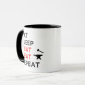 Mug Mangez la chaleur du sommeil Répéter le battement (Devant gauche)