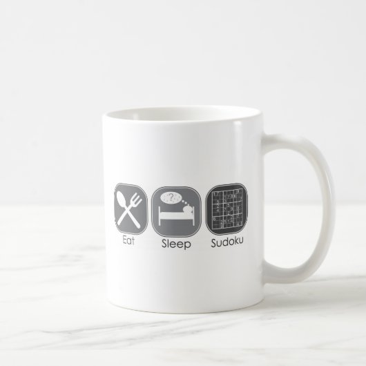 Mug Mangez la copie de Sudoku de sommeil (Droite)