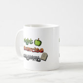Mug MANGEZ LA DROITE, EXERCEZ-VOUS, mourez de toute (Devant gauche)