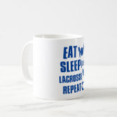 Mug Mangez la lacrosse de sommeil (Devant gauche)