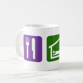 Mug Mangez la natation de sommeil (Devant gauche)
