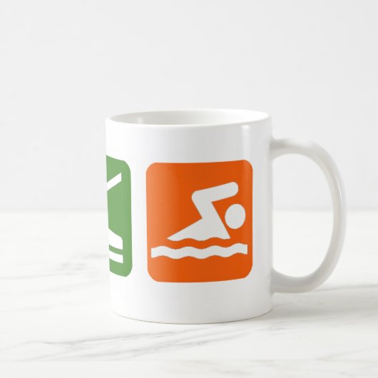 Mug Mangez la natation de sommeil (Droite)