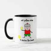 Mug Mangez la neige jaune (Gauche)