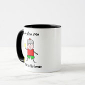 Mug Mangez la neige jaune (Devant gauche)