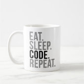 Mug Mangez la répétition de code de sommeil (Gauche)