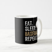 Mug Mangez Le Baseball Dormir Répétez Le Baseball Et L (Devant droit)